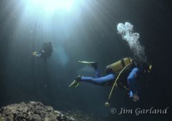 Dive leading cave style. by Jim Garland 